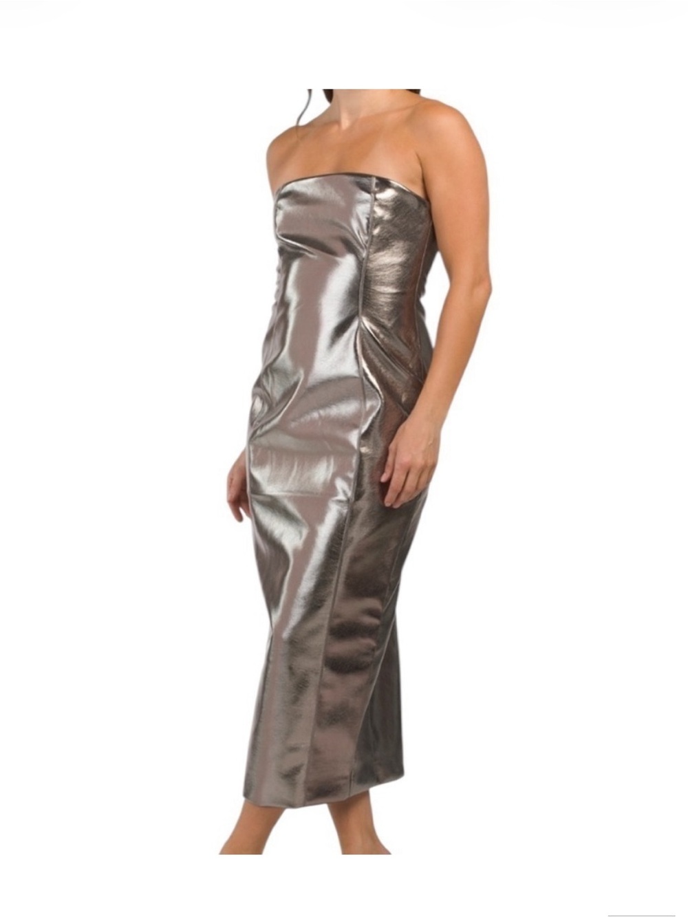 Metallic Strapless Dress